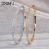 JINJU Braccialetti con ciondoli color oroBraccialetti per le donne Regalo di compleanno Rame Cubic Zirconia Bracciale Braclet Femme Dubai Gioielli di moda231T