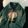 メンズパーカースウェットシャツアメリカンレトロハーフザップポロカラースウェットシャツメンズスプリングと秋の大規模なサイズルーズカジュアルスリムデザインジャケット231201