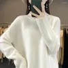 Women's Sweaters European Goods Heavy Thickening Half Collar Cashmere Sweater Women Pure Loose And Idle Winter Bottoming Sh