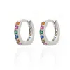 Orecchini a lobo 2 pezzi Arcobaleno Little Huggies Hoop per le donne Cerchio per piercing all'orecchio ipoallergenico Tragus Circle Uomini HoopsStud262j