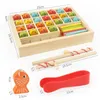 Nauka zabawek Montessori drewniana dla dzieci łowić grę dla dzieci interakcje zabawki Zestaw Fish Educational Math 231201