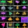 Naturalny pnia Tree LED sztuczna wiśniowa kwiat drzewa światło choinki światło 1,8 m ~ 3,5 m wysokości RGB Kolor deszczowy Zastosowanie na zewnątrz