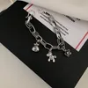 Charme pulseiras na moda pequeno cavalo flor carteira tailandesa prata senhoras jóias presentes para mulheres ano