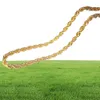 Высококачественная веревочная цепочка 6 мм, 14-каратное желтое тонкое сплошное золото GF, толстое плетеное мужское ожерелье в стиле хип-хоп, 24 дюйма, ожерелье1614017