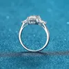 Eheringe Smyoue Radiant Cut 3ct Full Moissante für Frauen Lab Grown Diamond Promise Band vergoldet Platin Ehe GRA 231130