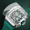 Orologi da polso BRUBOSES Orologio meccanico da uomo Tonneau impermeabile Quadrante luminoso Automatico Luxury Fashion Style Garanzia ufficiale 2 anni