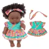 Dolls 8 Inch African Black Baby Doll Realistic Cute Lifelike Play With Clothes For Kids Perfect Birthday Gift 231130