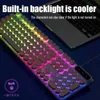 Keyboard Pinson Gaming Feel Feel Kurczak Gra Glow Keyboard Kabel Punk Color Block Notebook Zewnętrzny 231130