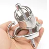 New CHASTE BIRD New Metal 304 Stainless Steel Male Chastity Device Small Cage with Base Arc Ring Penis Belt Sexy Toy BDSM C277