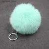 Keychains Lanyards Faux Fur Ball Poms Keychains Poms Keychains Fluffy Faux Fur Balls for Girls Women Hats Shoes Bags Accessories R231201