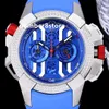 EPIC X Chrono Diamond Blue Mens Watch Oversize 47mm Luxury Sports Watches VK Quartz Sapphire Crystal Swiss Wristwatch Waterproof
