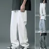 Jeans pour hommes droits hommes larges pantalons en denim lâche neutre jean streetwear décontracté pur homme femme pantalon hip hop bagy