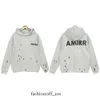 Amirri Mens Womnes Amirri Hoodie Designer Graffiti Hoodies Sweater Hoodies Pullover Sweatshirtsヒップホップレタープリントトップトップコットンフード付き254