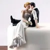 ケーキツールケーキトッパー人形花嫁と花groomの置物面白いウエディングケーキトッパースタンドトッパーデコレーションサプライ結婚
