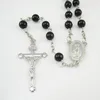 Pendant Necklaces 12pcs Of Assorted Four Colors Catholic 6mm Glass Bead Rosary 3pcs Each Color