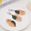 Keychains Lanyards Creative Food Keychain Fish Block Model Restaurant Shooting Props Fun Car Key Ring Bag Pendant SMYCEM Gift R231201