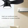 Lampe LED avec ventilateur de plafond intelligent et minimaliste, Source de lumière à économie d'énergie, créative, pour salon, intérieur, noir et blanc, vent élevé