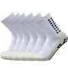 Skarpetki sportowe 6 par/Lot Men Skarpetki piłkarskie bawełniane silikonowe ssanie ssanie antypoślizgowe Soccer Sport Sport Socks Baseball Rugby Socks 231201