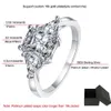 Anneaux de mariage Smyoue Radiant Cut 3ct Full Moissante pour femmes cultivées en laboratoire diamant promesse bande plaqué platine mariage GRA 231130