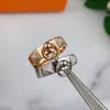 Collierr de Chien Ring H for Woman Designer para 925 Srebrny diament Rozmiar 6-8 t0p Najwyższa jakość marki projektantka Moda 018