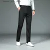 Pantaloni da uomo di alta qualità di lusso stile dritto tailleur da uomo in fibra di bambù designer autunno elegante casual lungo da uomo pantaloni Q231201