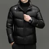 Piumino da uomo Parka da uomo invernale in oro nero New Dijia Piumino 2023 Piumino d'anatra Casual Calore Cappotto spesso da uomo di fascia alta