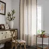 Kurtyna amerykańska bawełniana bawełna i lniane geometryczne cieniowanie sypialnia okno kuchnia gotowa dekoracja