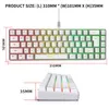 Klawiatury HXSJ V200 Wired K68 RGB Streamer Mini Gaming Keyboard 19-Key bez konfliktów klawiatura membranowa, ale mechaniczne wyczucie gry/biura 231130