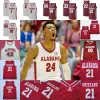 Alabama Basketball Jersey NCAA College Sexton Brandon Miller Mark Sears Noah Clowney Nimari Burnett Jaden Bradley Jahvon Quinerly Rylan Grif