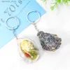 Keychains Lanyards Food Keychain Seafood Oyster Pendant Car Key Accessories Backpack Charm Restaurant Client Gift Chef Cook Keyring R231201