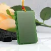 Hänghalsband Hetian Stone Safe Brand Accessories Broccoli och spenat kortet för kvinnor män hängsmycken modesmycken