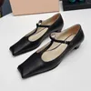 Kleidschuhe 2023 Frühling Herbst Pumps Fashion Square Toe Frauen Concise Echtes Leder Sapato feminino Größe 34-42