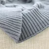 Blankets 150X200cm Nordic Solid Color Cotton Cable Knitted Blanket Winter Thick Thermal Quilt Cover Sofa Throw For