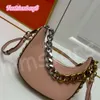 Stella Mccartney Frayme Sac à bandoulière zippé moyen Femmes Petits sacs en cuir Lady Hobo avec sac à main de luxe Designer Black Gold Medall Purse 999