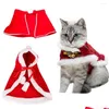 Disfraces para gatos Navidad Ropa divertida de Papá Noel para gatos pequeños Perros Año de Navidad Ropa para mascotas Trajes de gatitos de invierno Entrega directa a casa Dha57