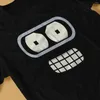 T-Shirts pour hommes Bender's Face F-Futurama T-Shirts drôles à manches courtes T-Shirts à col rond pur coton imprimé hauts