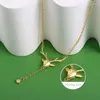 Pendant Necklaces NBNB Lovely Moving Ears Deer Necklace For Women Party Jewelry Trendy Girl Clavicle Chain Fashion Female