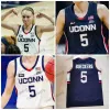 НОВЫЕ трикотажные изделия Huskies NCAA Connecticut Uconn Throwback # 5 Paige Bueckers College Баскетбольная майка Hig