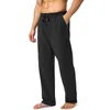 Pantalons pour hommes coton Yoga pantalons de survêtement exercice fond ouvert athlétique salon mâle Sweat avec poches zippées 231201