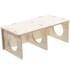 Altri prodotti per animali domestici Criceto Decorazione gabbia per casa in legno massello Habitat per topi Nascondi nido Cabina per giocattoli in legno Accessori per riccio Sfiato Coniglio 231201