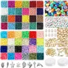 Takı Yapma Kiti için Diğer Boncuklar arasında 3600pcs Heishi Düz Polimer Kil 18000 PCS Cam Tohum DIY Craft2074