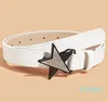 Bälten Rhinestone Retro Star Buckle Belt Pink Leather Elastic Binding Embellished Midjeband Sparkling Bride Decoration Accessories