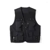Men's Vests Stylemen's Jacket Sleeveless Vest Tide Brand Functional Tactical Stacked Through Shooting Hip Hop Multi