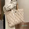 Grande capacité unique épaule pour femmes femme nouveau hiver Beige Shopper tendance fourre-tout sac à main fourre-tout sacs grille fil