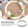 Frames 2 Pcs Christmas Wreath Wooden Frame Round Backdrop Stand Bedroom Wall Decor Rings Simple Metal For Crafts