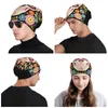 Berets Crânio De Açúcar Com Borboletas E Flores Por Thaneeya McArdle Skullies Beanies Caps Tendência Inverno Quente Chapéu De Malha Bonnet Chapéus