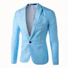 Costumes pour hommes Blazer élégant automne décontracté confortable mâle Polyester régulier léger Stretch couleur unie printemps vacances quotidiennes