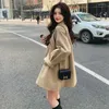 Women's Trench Coats 1 Black Khaki Women Elegant Chic Stylish Luxury Designer Clothes Runway Fashion Lady Long Coat Spring Autumn Jackets