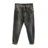 Purple dżinsy męskie dżinsowe dżinsy dżinsy czarne spodnie Wysokiej jakości prosta projekt nogi retro metalowe metalowe dżinsy dżinsy