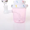 H18CM w stylu lodów różowa szklana rura wodna/palenie szklana bong rura z uroczą miską